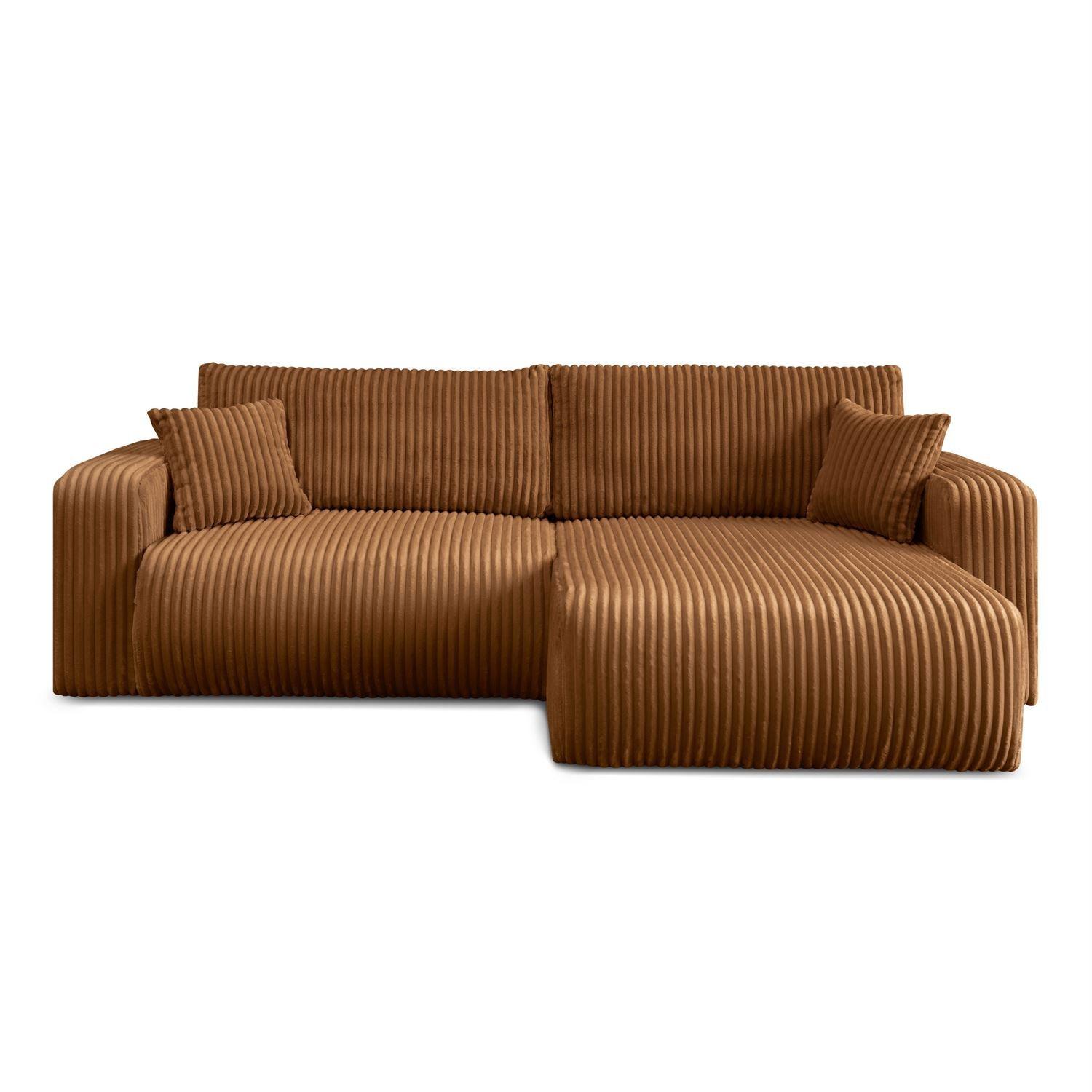 ECKSOFA MOVE mit Schlaffunktion und Bettkasten, Tilia 56 - Bernsteinfarben, Textil (247/143cm) - Lookway