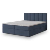 BOXBETT MERIL 180x200 cm mit Matratze und Topper - Blau - Blau, Holz (180/200cm) - MASSENO