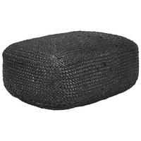POUF Jute Schwarz Isarda - Schwarz, Textil (40/20/70cm) - Beliani