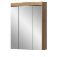 SPIEGELSCHRANK Evoke Eiche, Badschrank 3-türig 60 cm - Eichefarben, Glas/Holzwerkstoff (60/79/18cm) - Inn.Furn