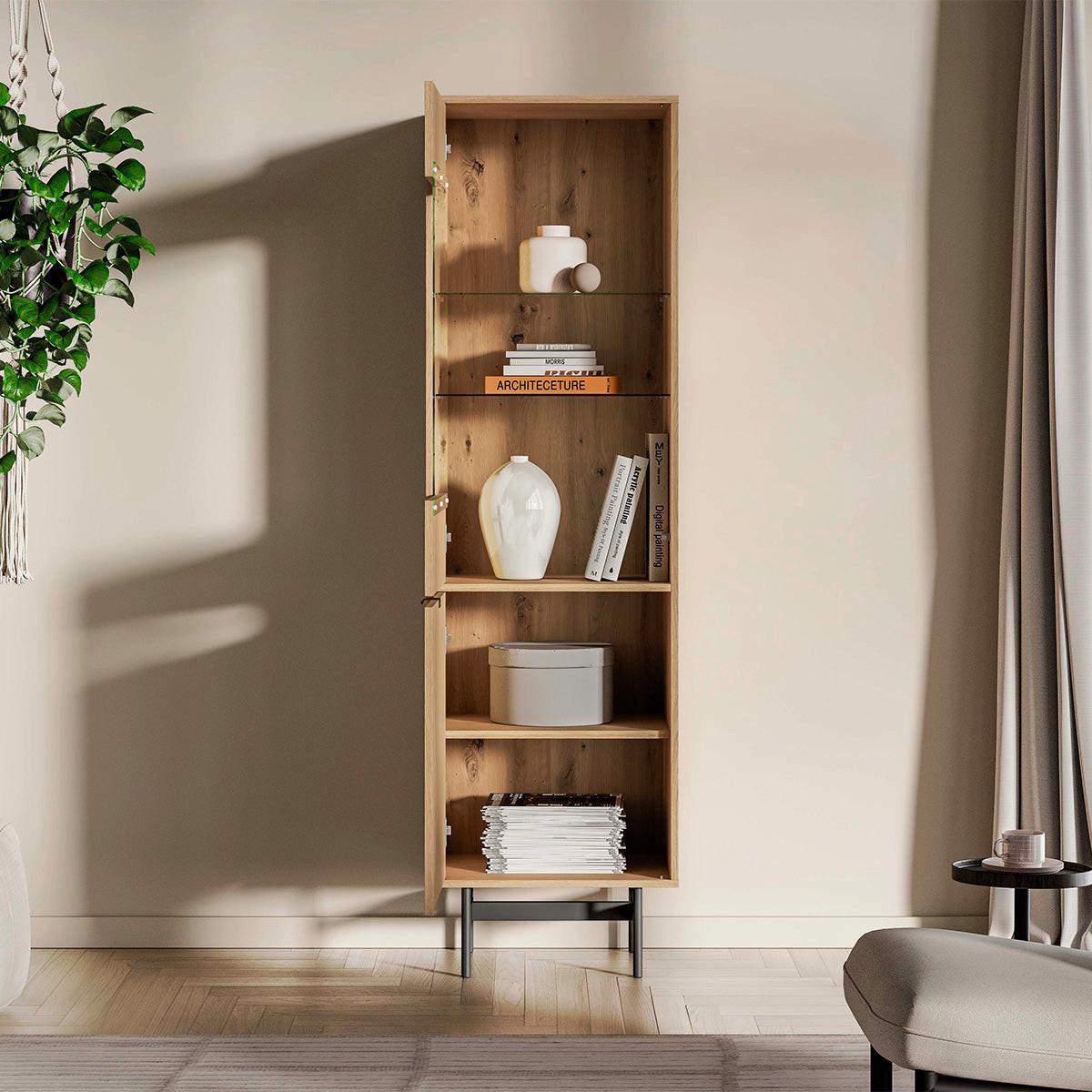 VITRINE Nila Holz - Braun, Holzwerkstoff (54/190/40cm) - Petits-meubles