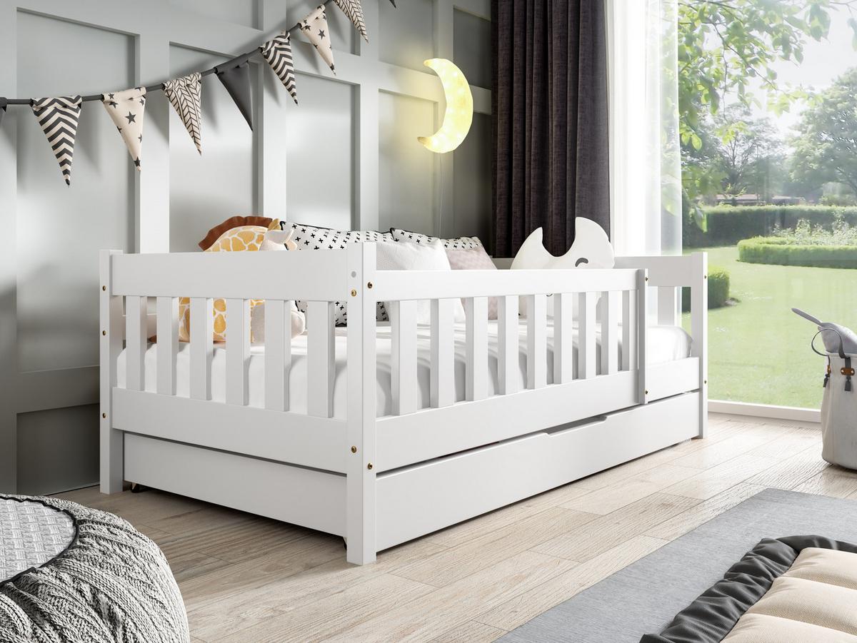 KINDERBETT ELSA 80x190 cm Weiß - Weiß, Holz (80/190cm) - MASSENO
