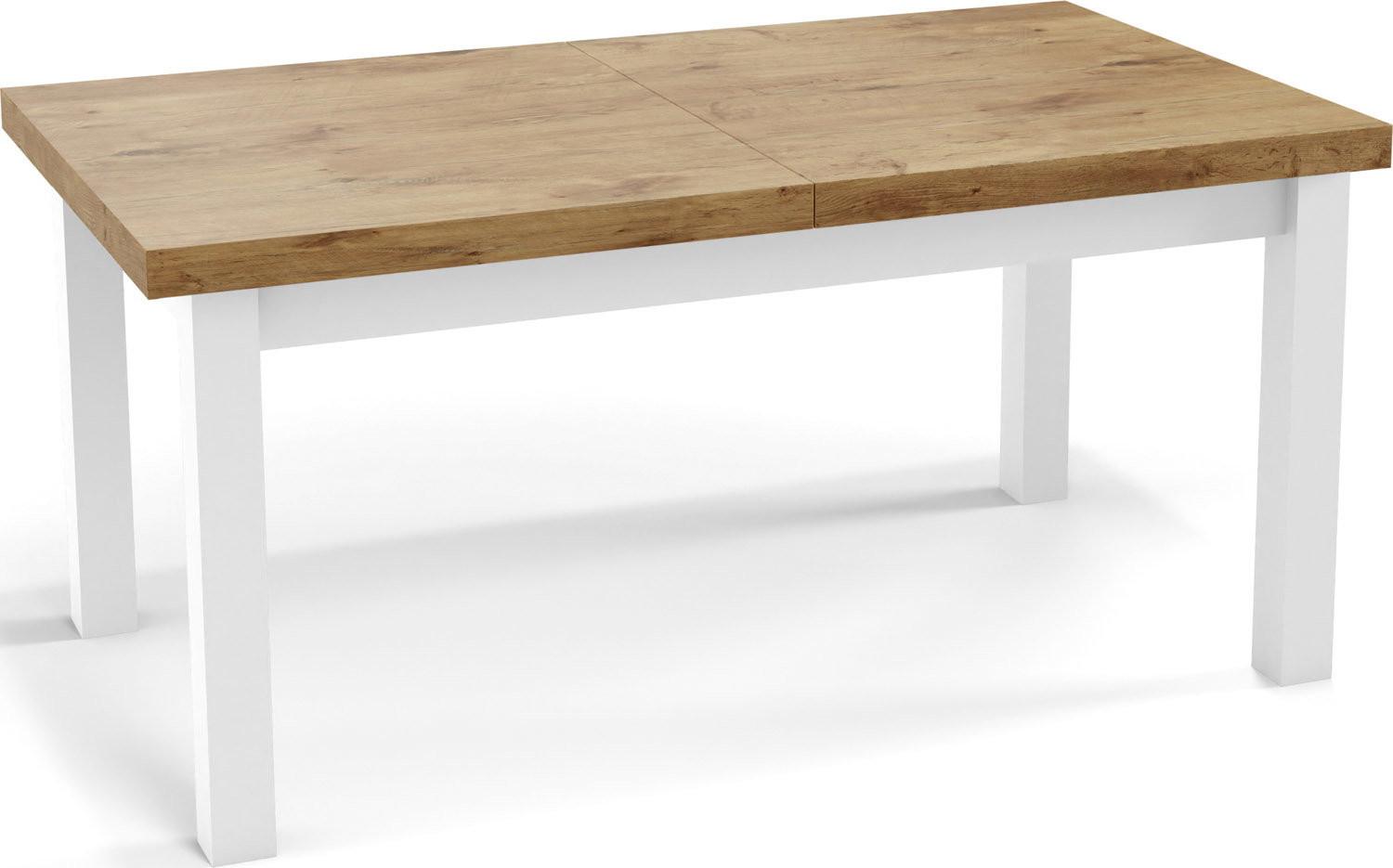 ESSTISCH Avena rechteckig ausziehbar, Lancelot Eiche 170/90/78 - Eichefarben/Weiß, Holz/Holzwerkstoff (90/250/78cm) - WFL GROUP
