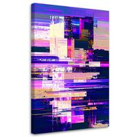 LEINWANDBILD Violette Abstraktion 40x60cm - Lila, Textil (40/60cm) - Feeby