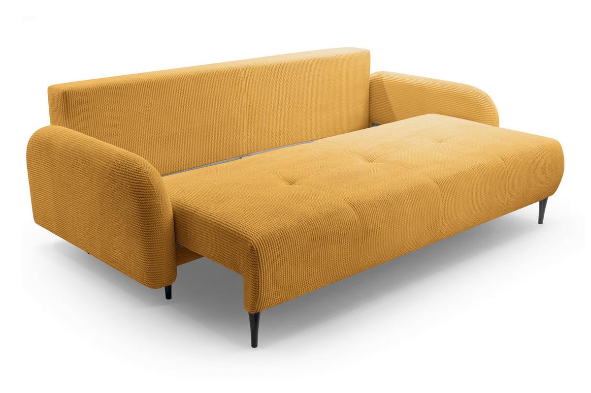 BETTSOFA VIVO Kupferfarben Geflochtener Stoff mit Schlaffunktion - Kupferfarben, Holz (230/95/102cm) - MASSENO