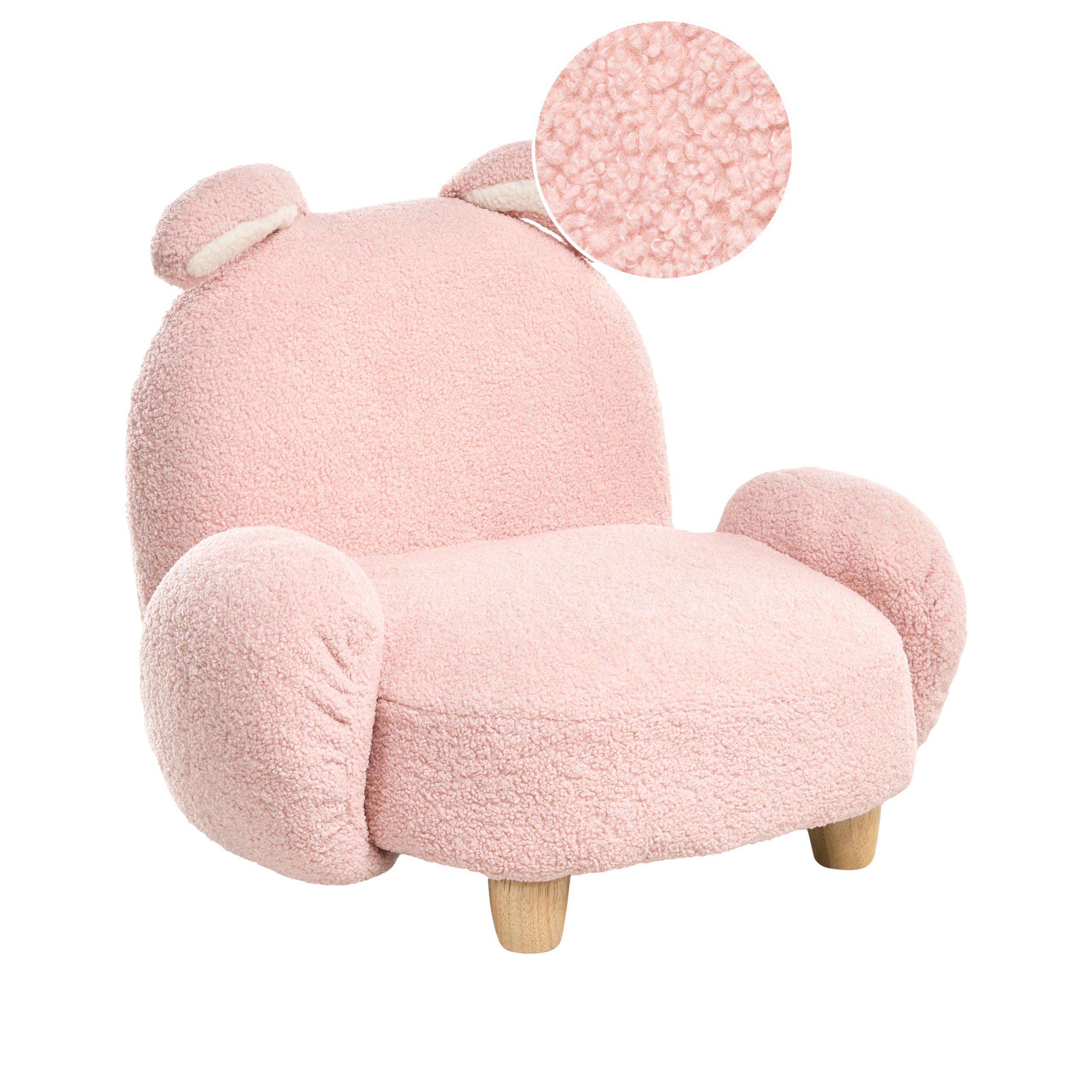 KINDERSESSEL Pastellrosa Kanna - Pink, Textil (65/45/51cm) - Beliani
