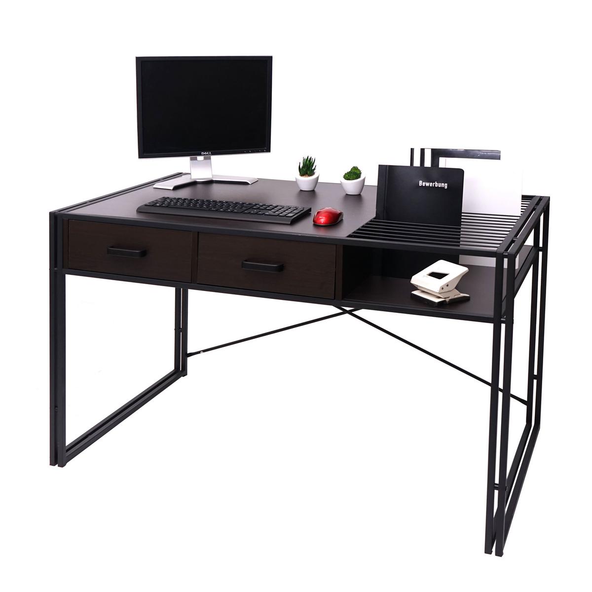 SCHREIBTISCH rechteckig Dunkelbraun - Dunkelbraun, Holzwerkstoff (76/120/73cm) - MCW