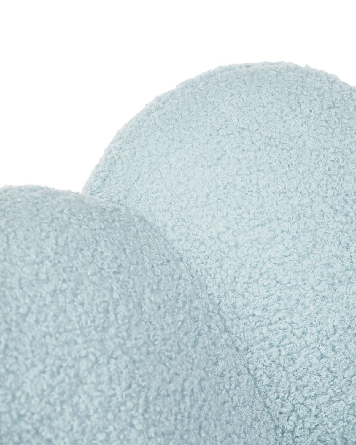 SCHREIBTISCHSTUHL Bouclé Hellblau Whizzy - Hellblau, Textil (59/64/50cm) - Beliani