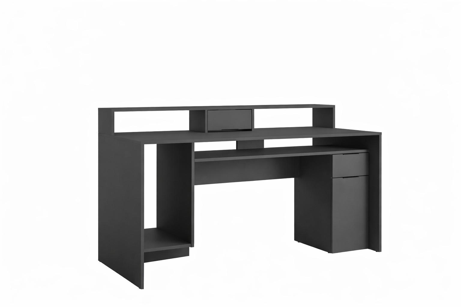 SCHREIBTISCH RADIX 160x70x91,5 cm Bürotisch Computertisch, Graphitfarben - Graphitfarben, Holzwerkstoff (70/160/91.5cm) - MASSENO