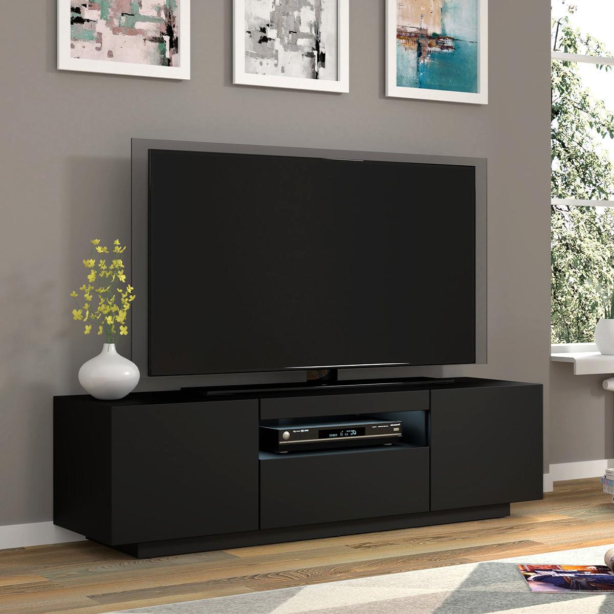 TV-MÖBEL Aurus Schwarz - Schwarz, Holzwerkstoff (150/36/37cm) - Petits-meubles