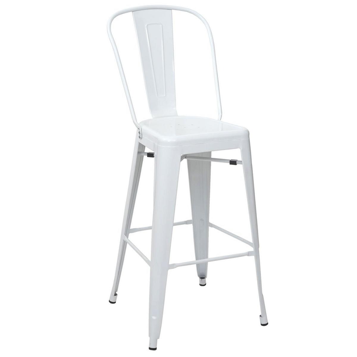 BARHOCKER METALL Weiß - Weiß, Metall (50/117/45cm) - MCW