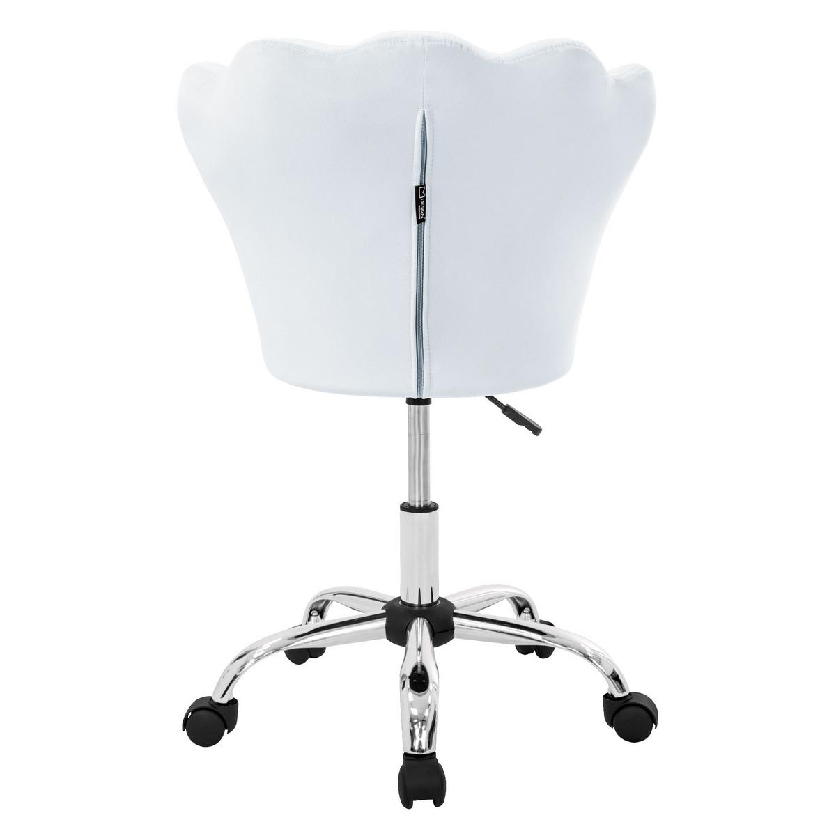 BÜROSTUHL Samt Hellblau - Blau, Metall (55/85/60cm) - ML-DESIGN