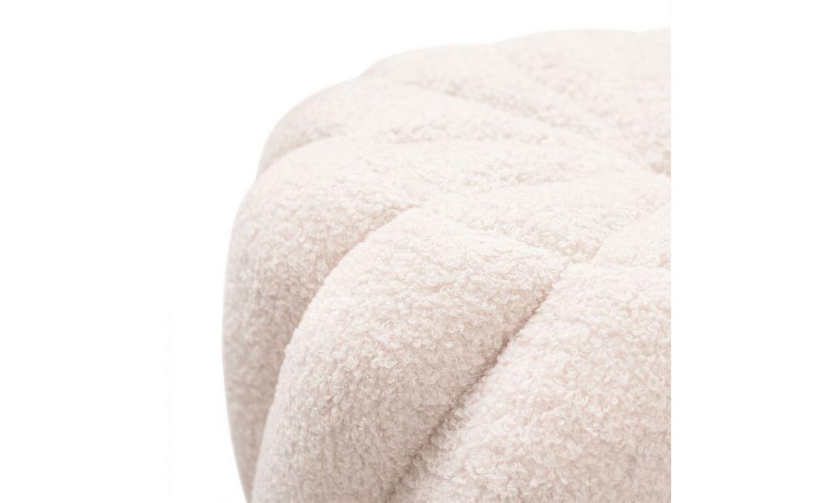 HOCKER VELORA 38/38/40 cm Beige - Beige, Textil (38/40/38cm) - Lookway