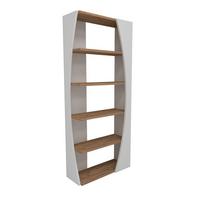 REGAL 5 Regale weiß und atlantische Pinie Dekor H150 cm - Selge - Weiß, Holzwerkstoff (23.8/150/63.6cm) - Calicosy