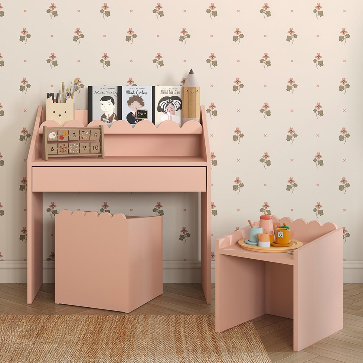 SCHREIBTISCH Book Nook Rose - Pink, Holzwerkstoff (71/76/33cm) - Petits-meubles