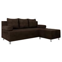 SCHLAFSOFA Dover Cord mit Polsterhocker - Chromfarben/Nussbaumfarben, Holz/Kunststoff (192/80cm) - MIRJAN24