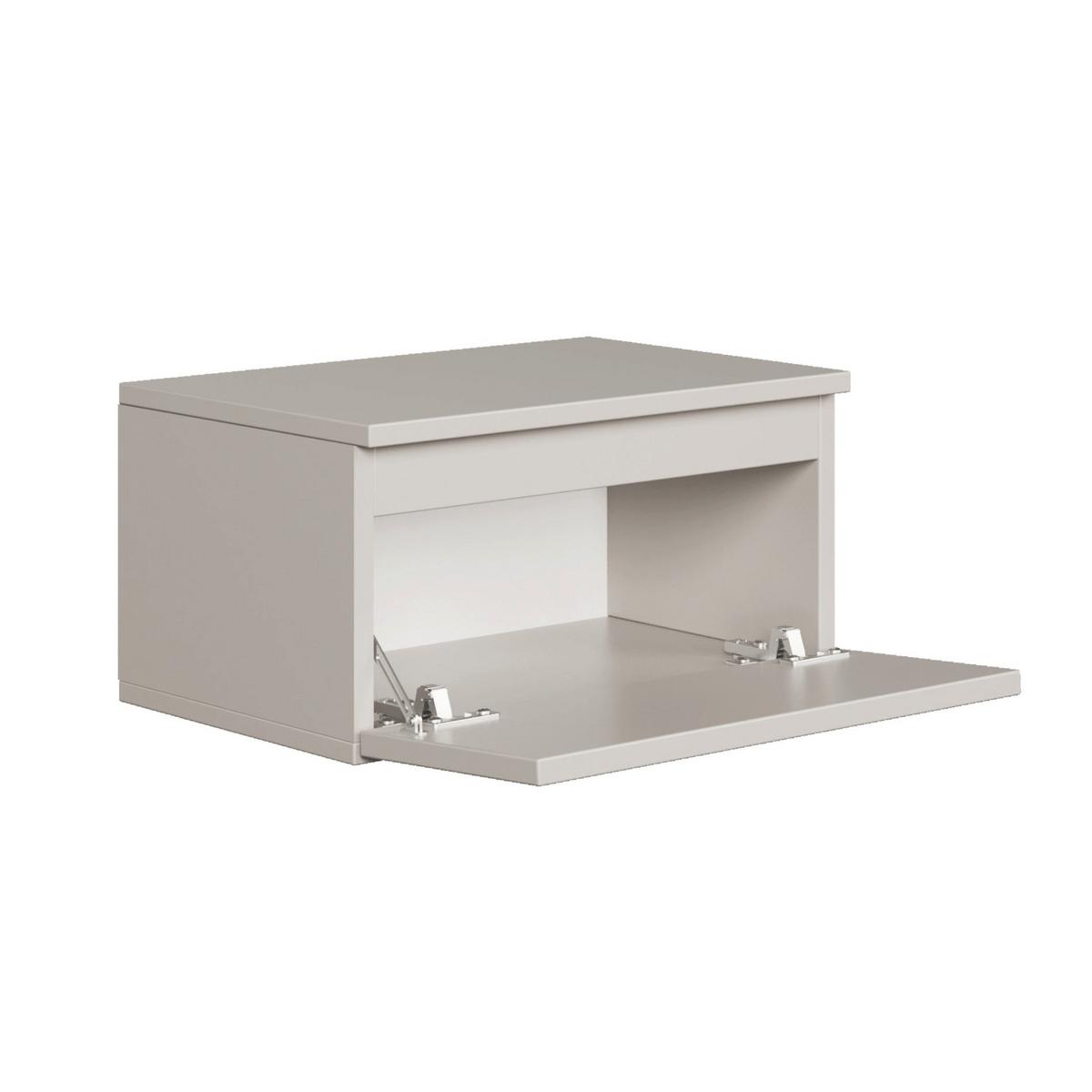 WANDNACHTTISCH Bemmi Greige 49 cm - Kaschmir, Holzwerkstoff (48.4/25.4/31.8cm) - Selsey