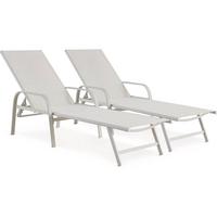 SONNENLIEGE farniente weiss - Weiß, Metall (59/45/193cm) - Habitat Garten