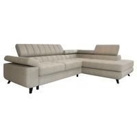 ECKSOFA Nord Premium, Seite: Rechts - Sandfarben/Anthrazit, Holz/Textil (264/203cm) - MIRJAN24
