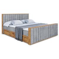 BOXBETT mit Matratze H3 und Lattenrost - LOLLI4-Z - 180x200 - Grau Casablanca - Grau, Holzwerkstoff (180/200cm) - ALTDECOR