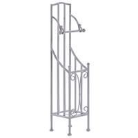 TOILETTENPAPIERSTÄNDER Metall Antik Optik grau Brisa - Grau, Metall (18/68/15cm) - Beliani