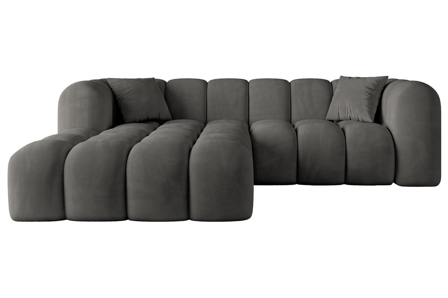 ECKSOFA Ottomane Links OLEA-L1 - 231x173x74 cm Anthrazit - Anthrazit/Schwarz, Holzwerkstoff/Kunststoff (231/173cm) - ALTDECOR