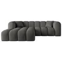 ECKSOFA Ottomane Links OLEA-L1 - 231x173x74 cm Anthrazit - Anthrazit/Schwarz, Holzwerkstoff/Kunststoff (231/173cm) - ALTDECOR