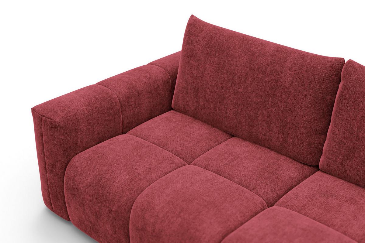 SOFA VERONA 3-Sitzer, Dunkelrot - Schwarz/Dunkelrot, Holz/Textil (224/83/110cm) - Courtois Laville