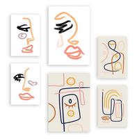 POSTER Set Mit 6 Stille Heuert In Weibliche Zusammenfassung A3 & A4 Rahmenlos - Klar, Papier (29/3cm) - Nacnic