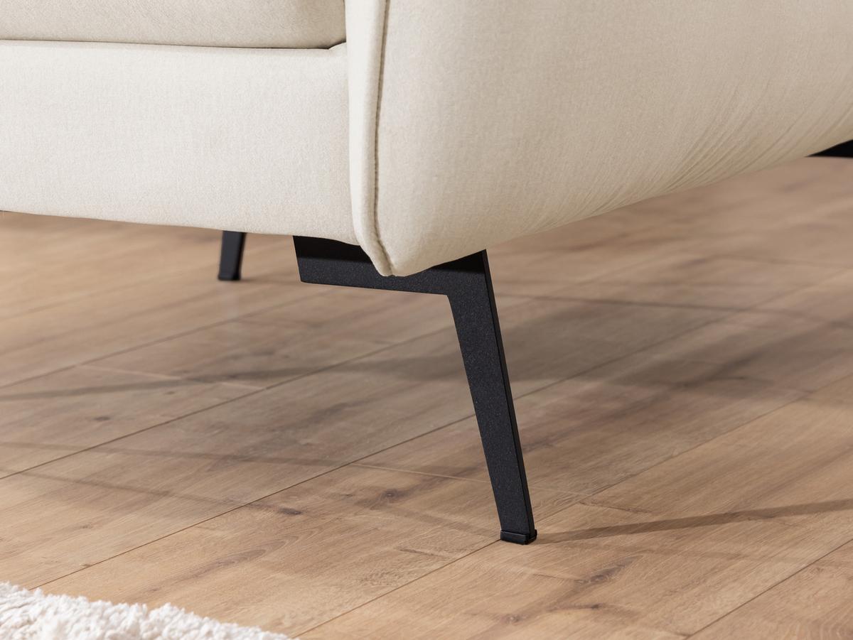 2-SITZER-SOFA Nordloft Beige Samt - Beige/Schwarz, Holz/Textil (174/86/100cm) - S-Style Möbel