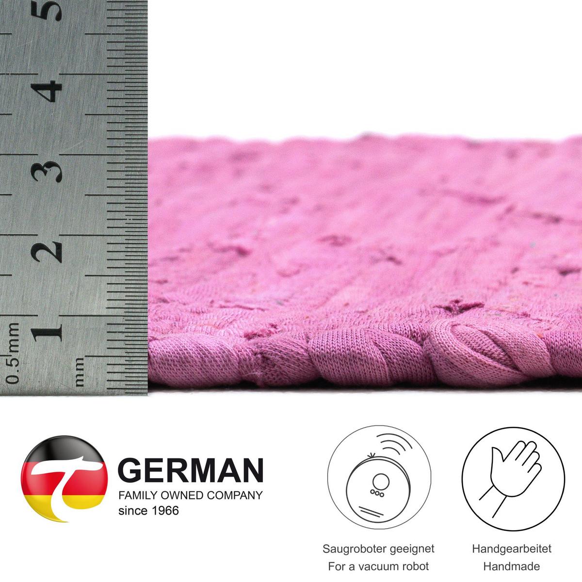 FLECKERLTEPPICH Chindi 160x230 cm - Beere, Textil (160/230cm) - Rug and Roll