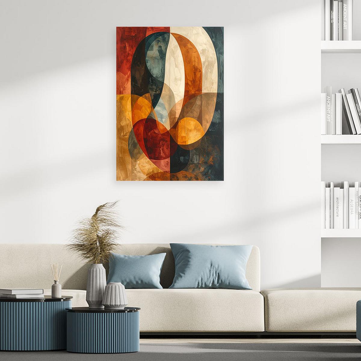 LEINWANDBILD Abstraktion 80x120cm - Multicolor, Textil (80/120cm) - Feeby