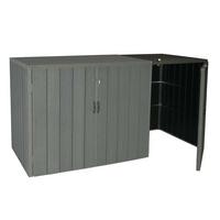 MÜLLTONNENBOX ERWEITERUNG Grau - Grau, Metall (79/117/105cm) - MCW