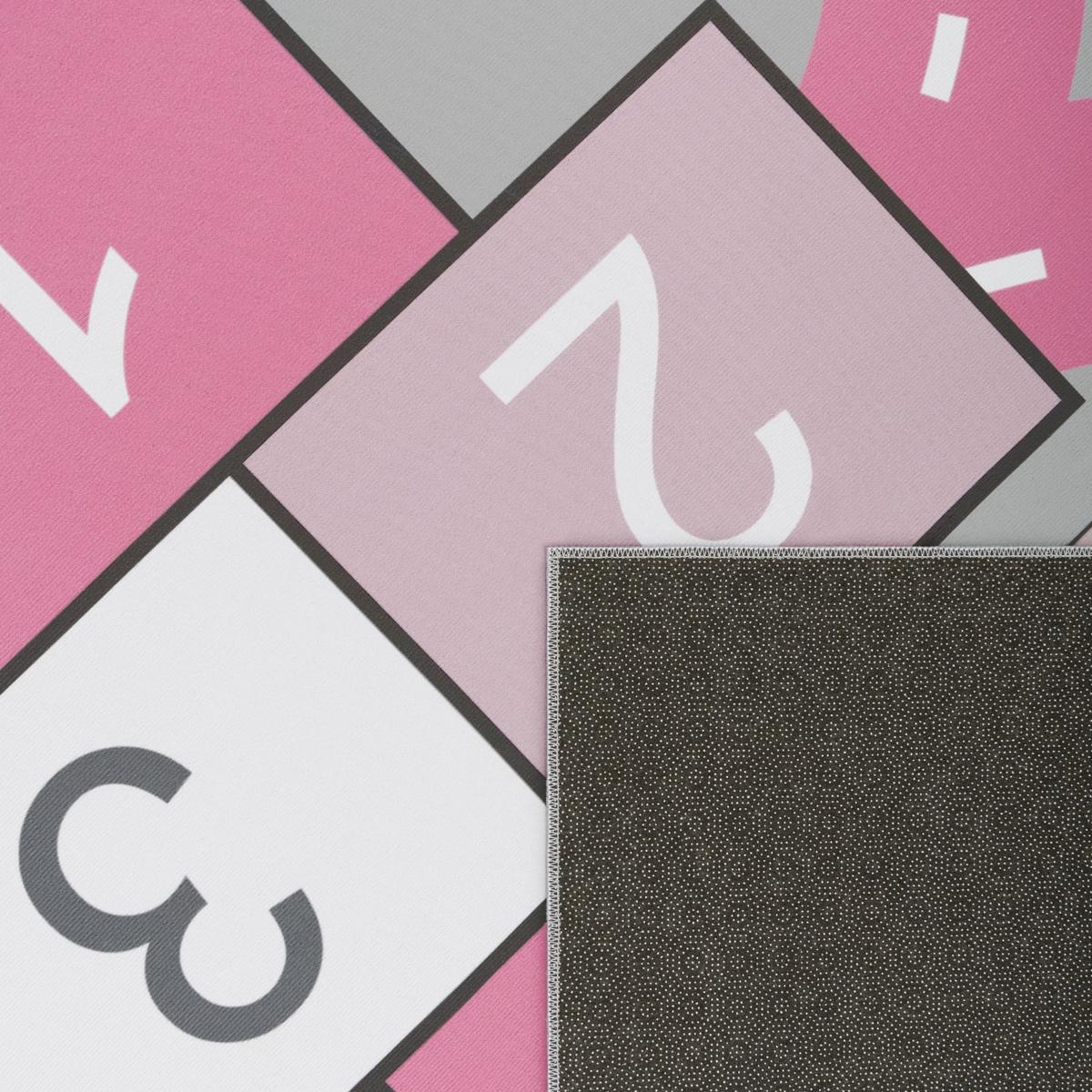 KINDERTEPPICH Waschbar, mit Hüpfkästchen-Motiv, Rosa, 200 x 290 cm - Rosa, Textil (290/200cm) - KADIMA DESIGN