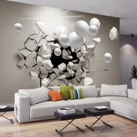 SELBSTKLEBENDE FOTOTAPETE 392/280 cm - Beige/Weiß, Kunststoff/Textil (392/1cm) - KUNSTLOFT