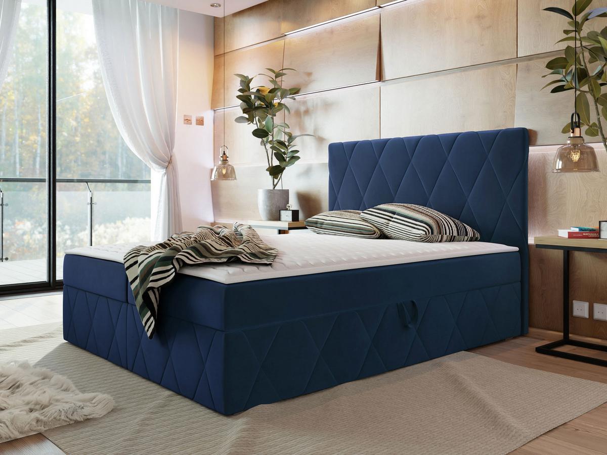 BOXBETT Simoti - H3 - Dunkelblau, Holzwerkstoff (160/200cm) - MIRJAN24