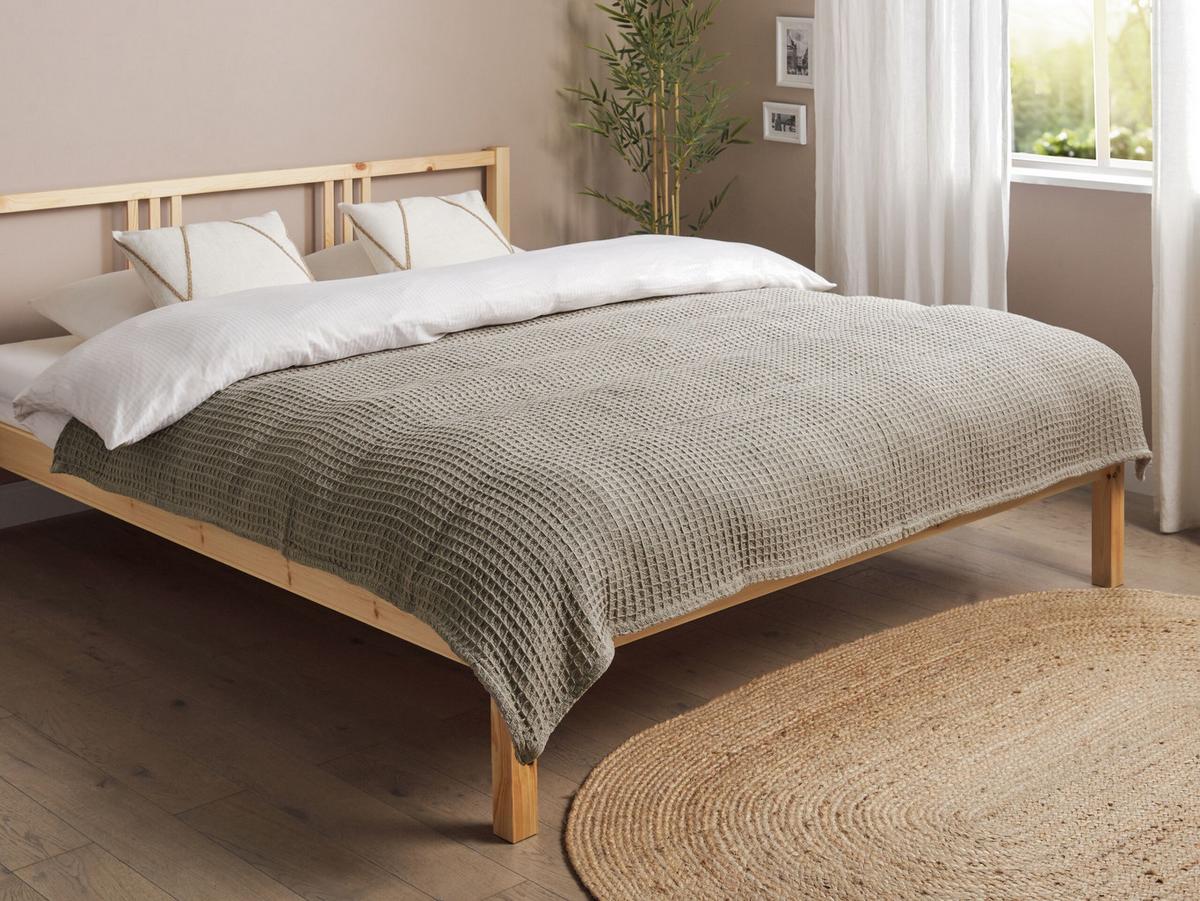 DECKE Beige 150 x 200 cm Chagyl - Ecru, Textil (150/200cm) - Beliani