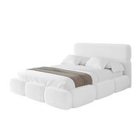 POLSTERBETT mit Bettkasten und Lattenrost, Boxbett ohne Matratze - ELVA 180x200 Weiß - Weiß, Holzwerkstoff/Textil (180/200cm) - ALTDECOR