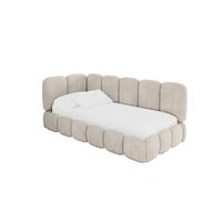EINZELLBETT Jugendbett mit Bettkasten, Rechts - AVRY 100x200 Beige - Sandfarben/Beige, Holzwerkstoff/Textil (100/200cm) - ALTDECOR