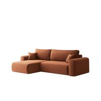 ECKSOFA Flora In Poso - Braun, Holzwerkstoff/Textil (145/272cm) - Fun Möbel