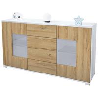 SIDEBOARD Grömitz Eiche Natur - Eichefarben, Holzwerkstoff (138.5/75.5/35cm) - Vladon