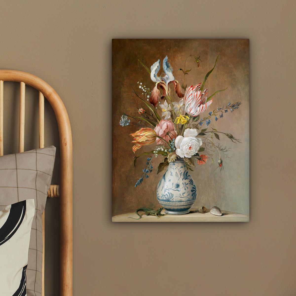 LEINWANDBILD Alte Meister - Blumen - Balthasar van der Ast Room Decor 30x40 cm - Hellbraun, Textil (30/40cm) - MuchoWow