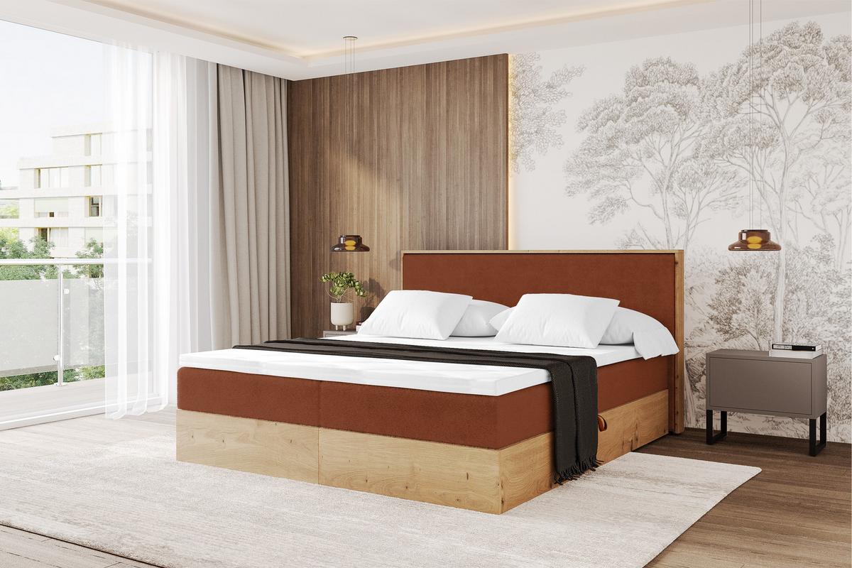 BOXBETT LOLLI9 - 180x200 - H3 Rot - Rot, Holzwerkstoff (180/200cm) - ALTDECOR