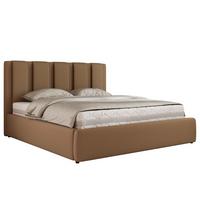 POLSTERBETT SAVINO CLASSIC 160/200 - Braun Kunstleder - Multipocket-Matratze - Braun, Textil (160/200cm) - MKS