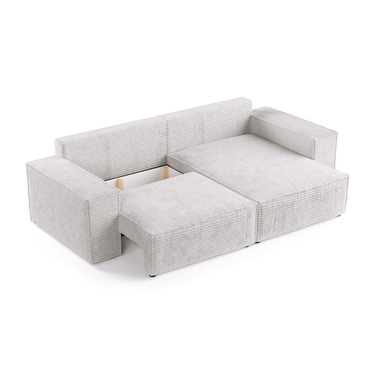 ECKSOFA CAVO mit Schlaffunktion Grau im Tilia Stoff - Schwarz/Grau, Holz/Holzwerkstoff (255/148cm) - AltaBeds