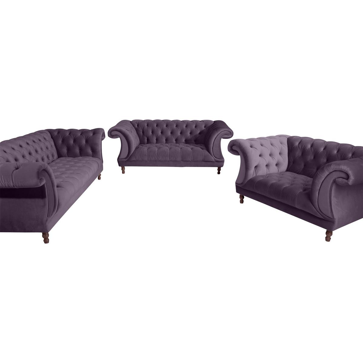 CHESTERFIELD Sessel Kaylin Samtvelours purple - Lila, Kunststoff (100/80/167cm) - 58aufmkessel