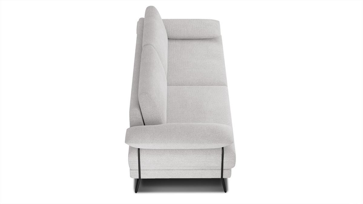 SOFA LORI 3-Sitzer, creme - Creme/Schwarz, Holzwerkstoff/Textil (245/87/96cm) - Wozimo