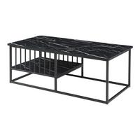 COUCHTISCH Raukurg 120/60/44 cm - Schwarz, Holzwerkstoff/Metall (60/120/44cm) - [en.casa]