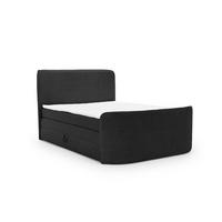 BOXSPRINGBETT Body In Stoff Paros - Schwarz, Holzwerkstoff/Textil (200/200cm) - Fun Möbel