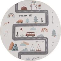 SPIELTEPPICH Waschbar TINO in Creme, mit Straßenkarten-Motiv, Ø 200 cm - Beige, Textil (200/200cm) - KADIMA DESIGN